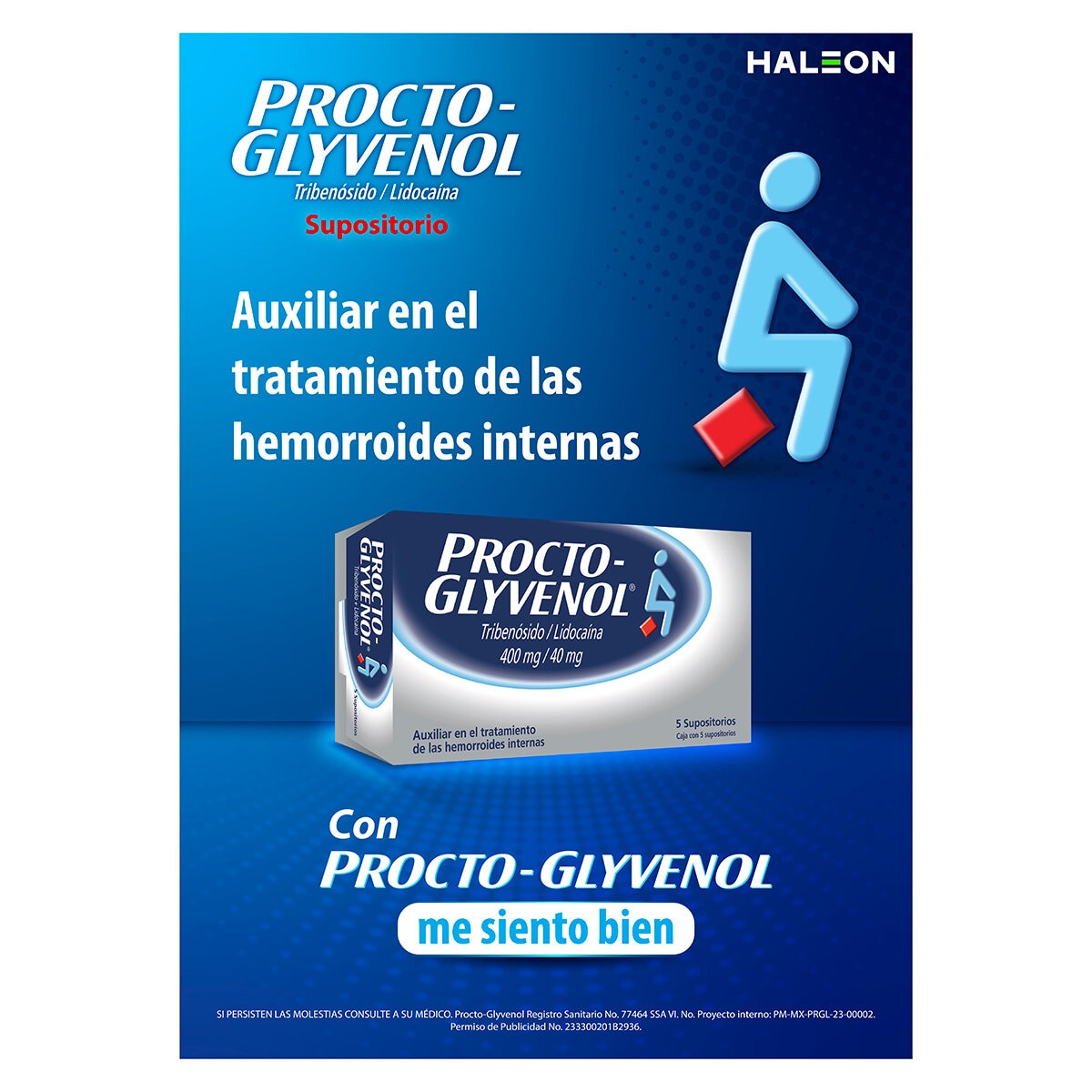 Procto-Glyvenol 3 cajas con 5 Supositorios c/u