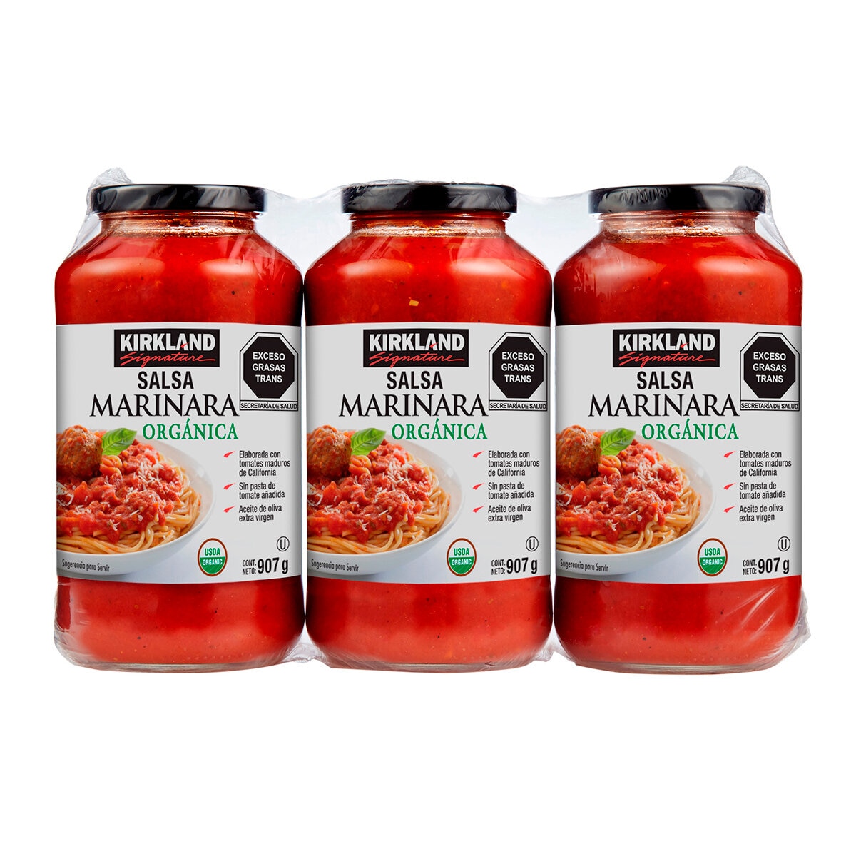 Kirkland Signature Salsa Marinara Orgánica 3 pzas de 907 g