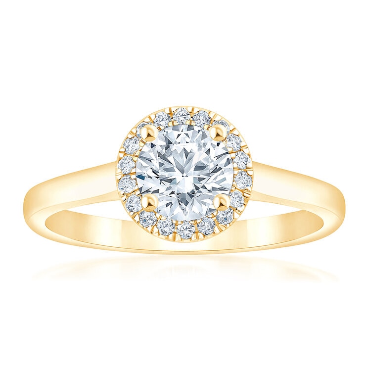 e Compromiso, Diamantes 1.10ctw, Oro Amarillo de 14K e Compromiso, Diamantes 1.10ctw, Oro Amarillo de 14K