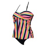 Alas de Sal, Traje de Baño 2 piezas, Estampado Lineas, para Dama, Varias Tallas