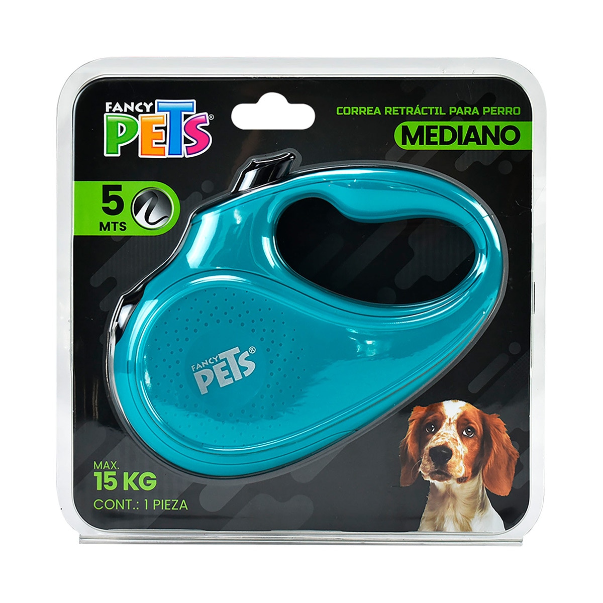 Correa Retráctil Mediana Fancy Pets, Azul