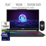 MSI Cyborg 15 Laptop Gaming 15.6'' Full HD NVIDIA GeForce RTX 4060 Intel Core Ultra 7 16GB 512GB SSD + Mouse MSI Cyborg 15 Laptop Gaming 15.6'' Full HD NVIDIA GeForce RTX 4060 Intel Core Ultra 7 16GB 512GB SSD + Mouse