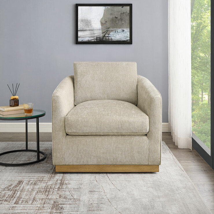 Henredon, Sillón Giratorio de Tela