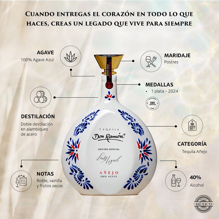 Tequila Don Ramón Cerámica Añejo 750 ml