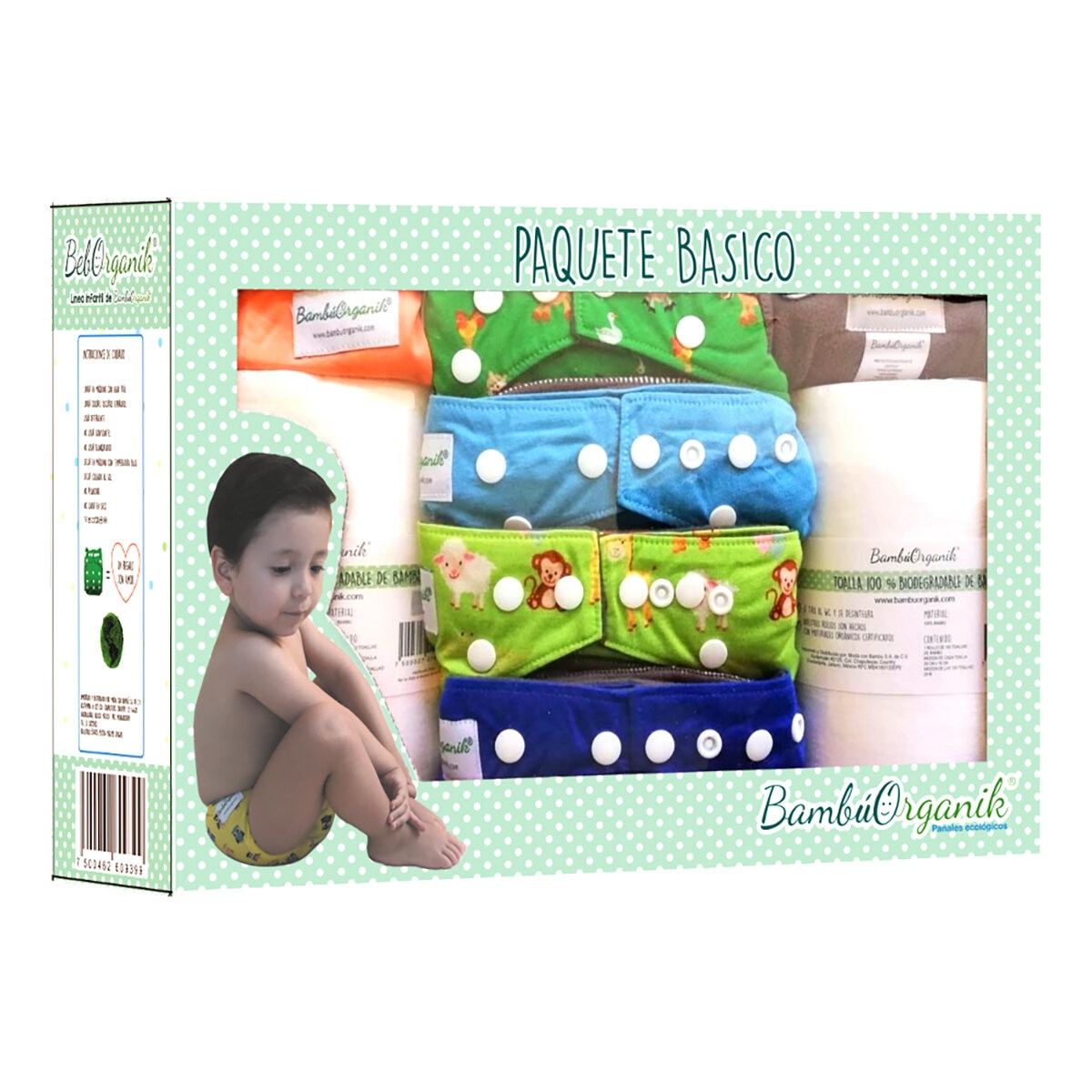 Bambú Organik Kit de Pañales de Bambú Niño