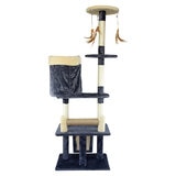 Fancy Pets Mueble para Gato con Escalera, Casa, Rampa, Juguete y Postes Rascadores 143 cm