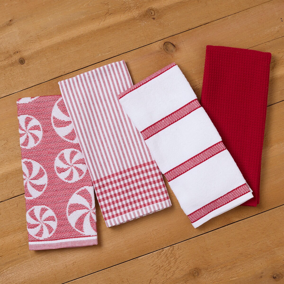 Caro Home, Toallas de Cocina, 8 Piezas, Rojo y Blanco Caro Home, Toallas de Cocina, 8 Piezas, Rojo y Blanco