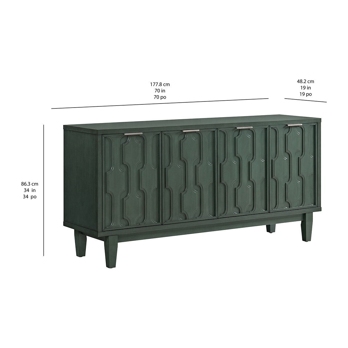 Foremost Home, Consola Decorativa Sagebrook Verde Foremost Home, Consola Decorativa Sagebrook Verde