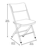 Lifetime, Sillas Plegables 4 Pack, Color Negro