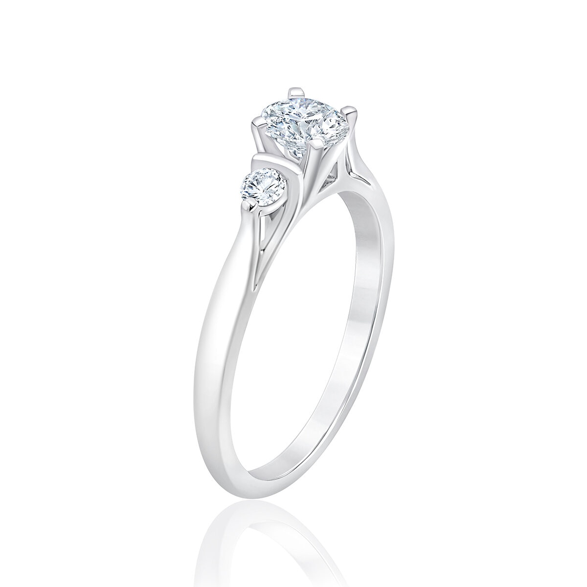 Anillo, Diamantes, 0.60ctw, Oro Blanco 14K