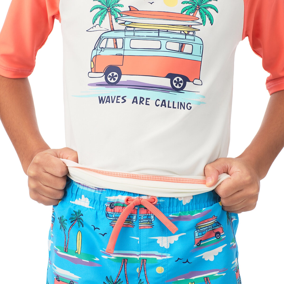 Saint Eve Traje de baño 2 piezas para Niños o Niñas Naranja 2 Años