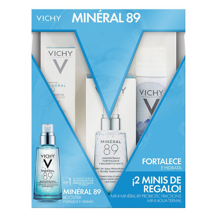 Kit Vichy Mineral 89 50ml, Crema 10ml y Agua Termal 50ml