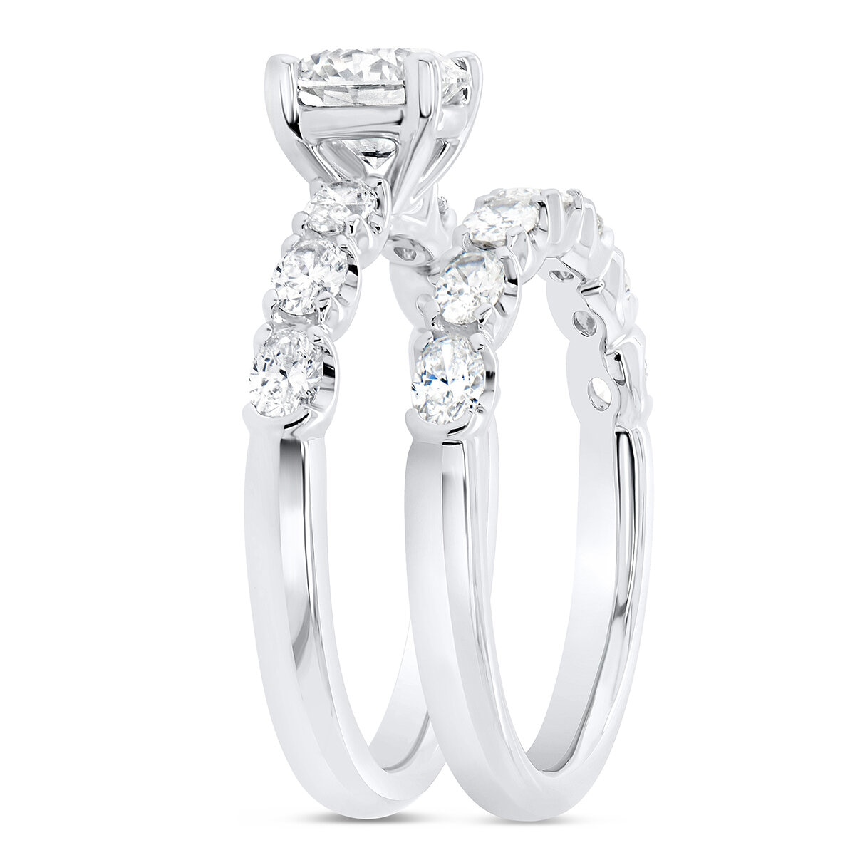 Anillo de Diamantes 0.50ctw, de Oro Blanco 14K