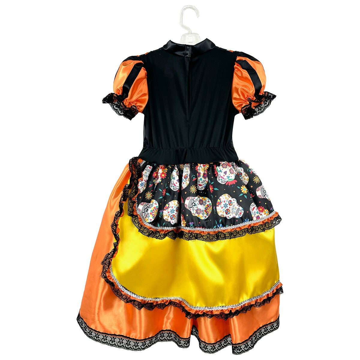 Disfraz de Catrina para Niñas, Amarillo 8 años 