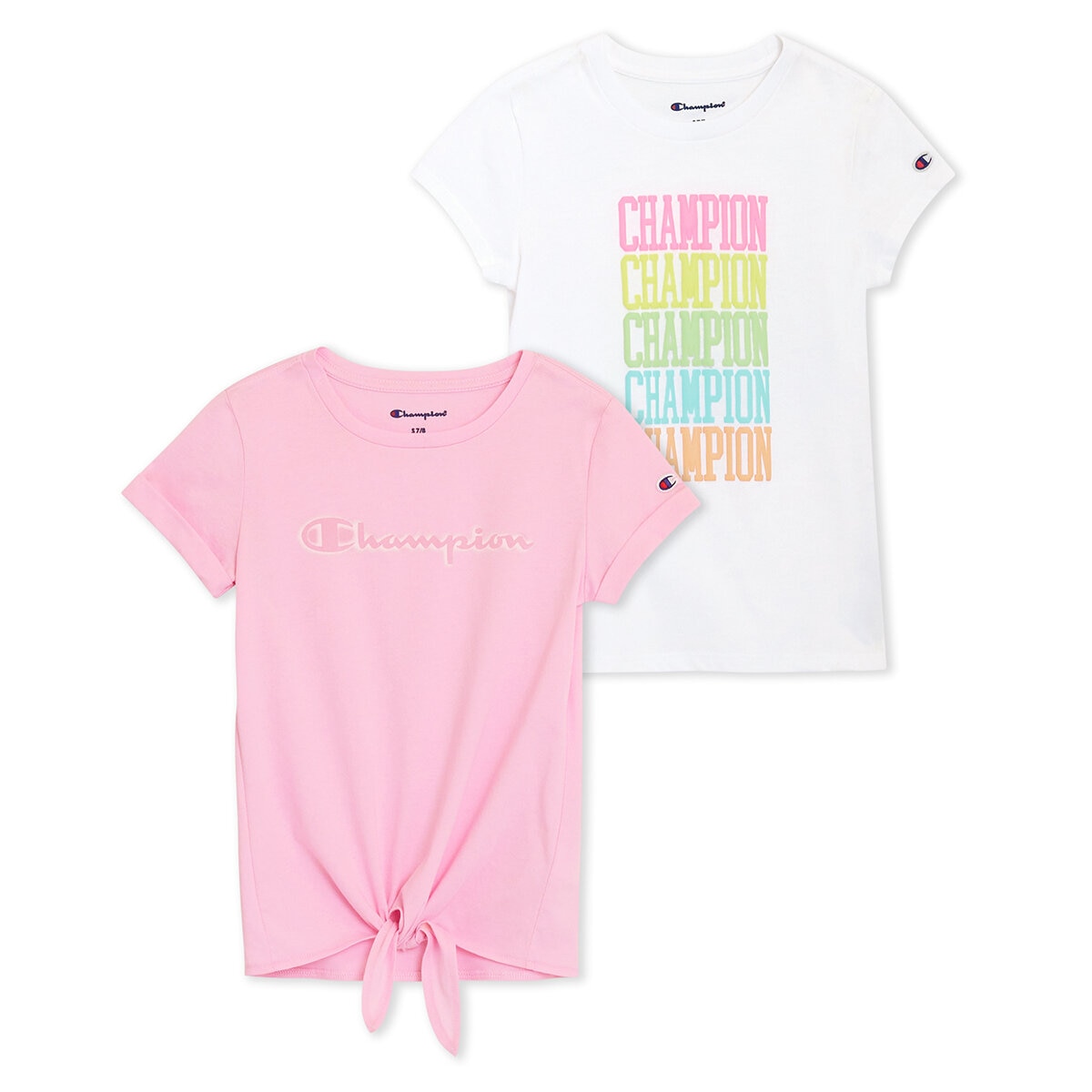 Champion Playera 2 piezas para Niños y Niñas Rosa / Blanco 14 / 16 Años