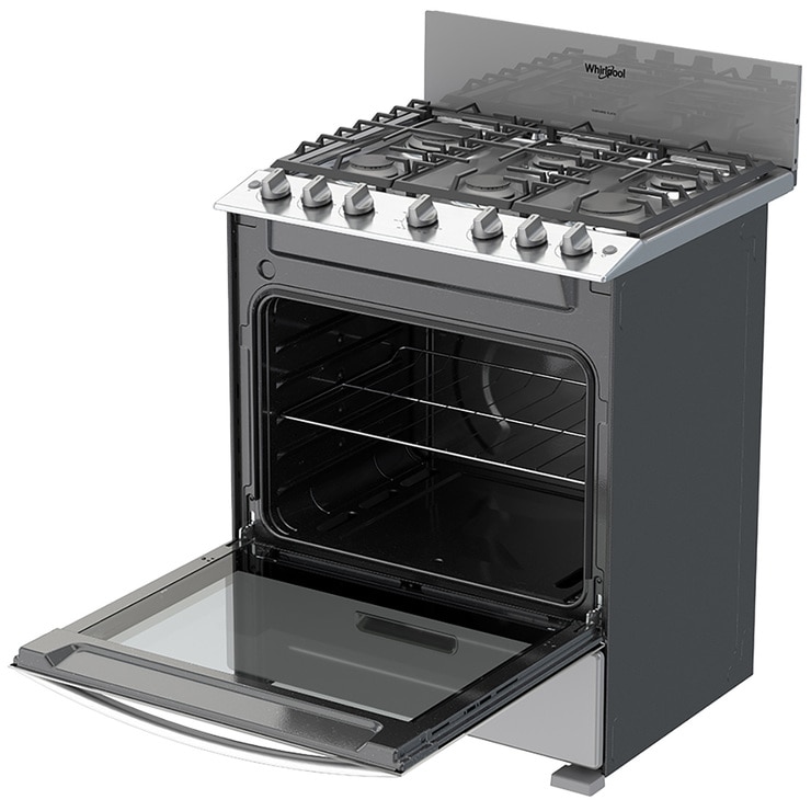 Estufa Whirlpool de 30" con respaldo, 6 quemadores Costco México