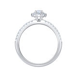 Anillo de Novia, 0.60ctw Diamantes, Oro Blanco 14K