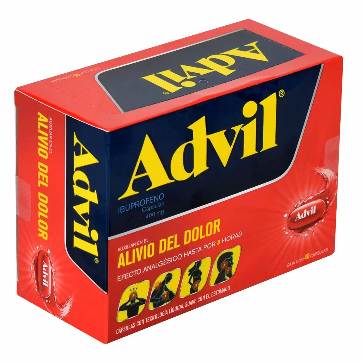 Advil Ibuprofeno 400mg 40 Cápsulas