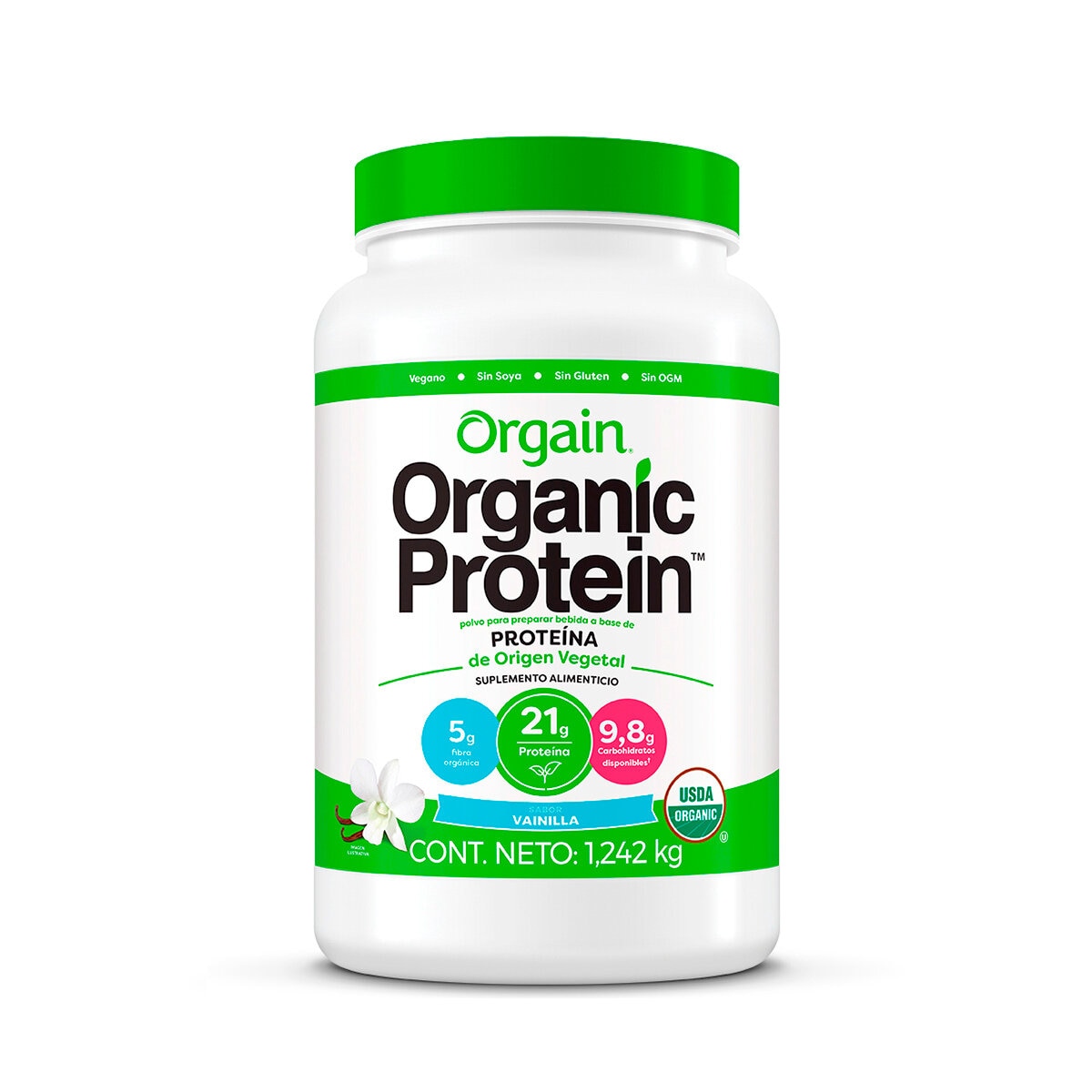 Orgain Proteína Orgánica en Polvo Sabor Vainilla 1.2 kg