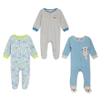 Koala Kids Mameluco 3 piezas para Bebé Varias Tallas y Colores