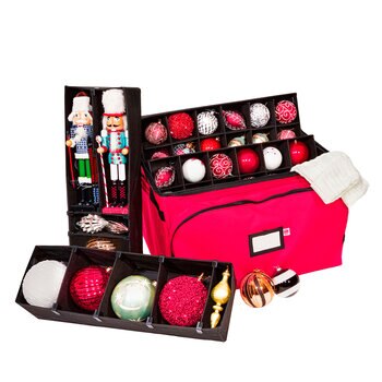 Bolsa para Guardar Decoraciones Navideñas con 4 Bases