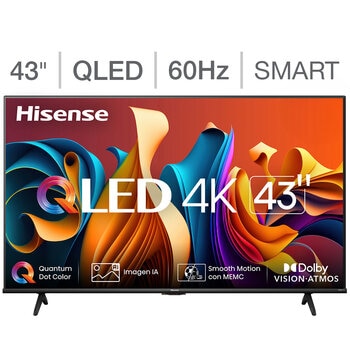 Hisense Pantalla 43" QLED 4K Google TV