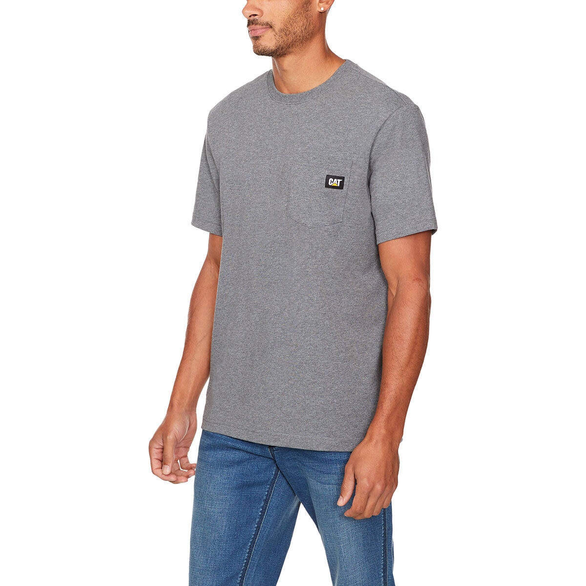 Caterpillar Playera para Caballero Gris Mediana