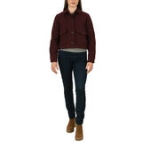 Nine West Abrigo Corto para Dama Vino Extra Grande