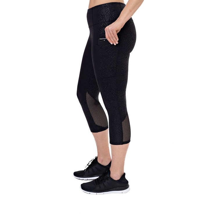 Tuff Apparel, Leggings Deportivos para Dama, Negro Estampado, Grande