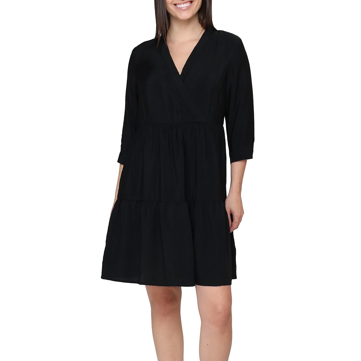 Nicole Miller Original Vestido para Dama Negro Extra Grande