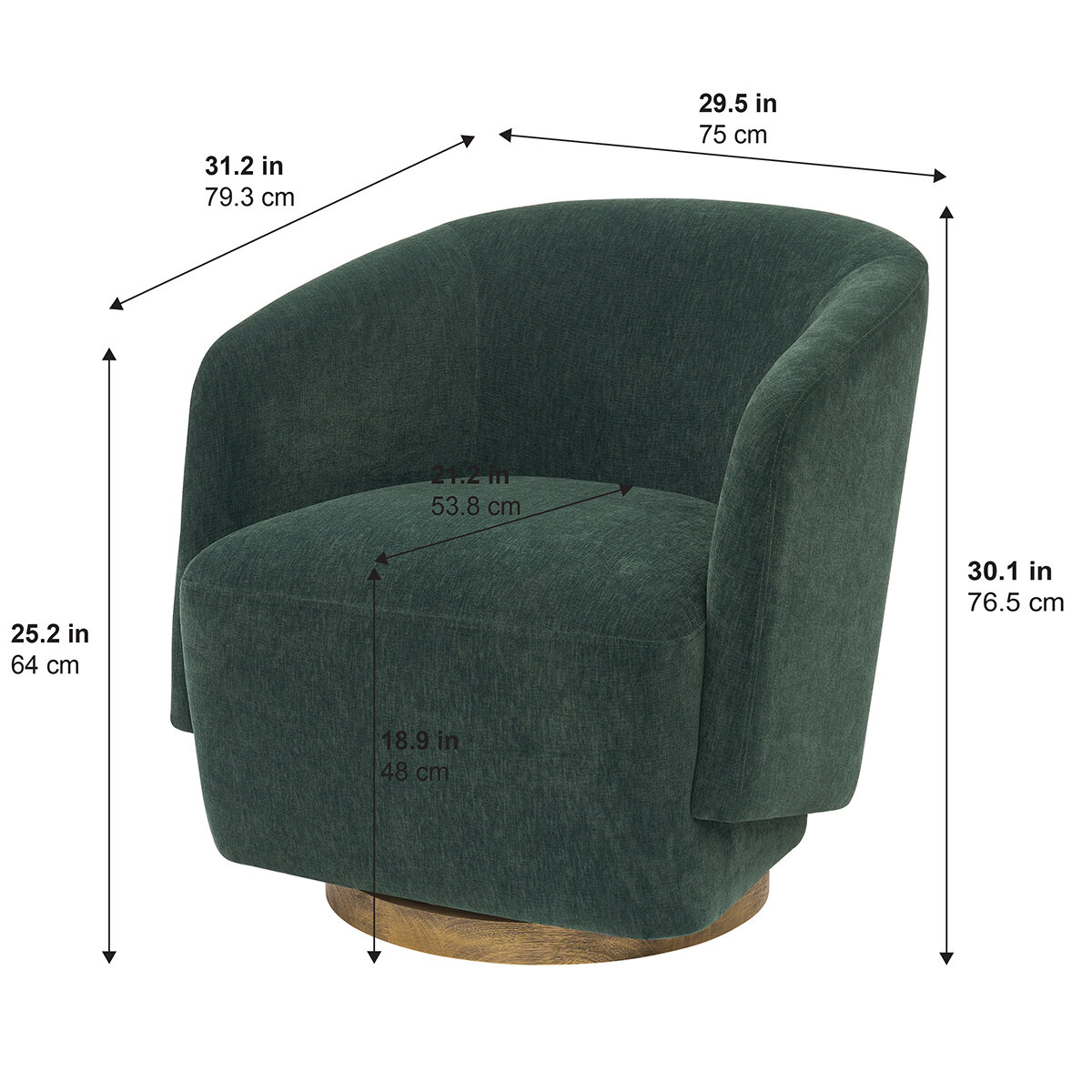 Henredon, Silla Giratoria de Bouclé