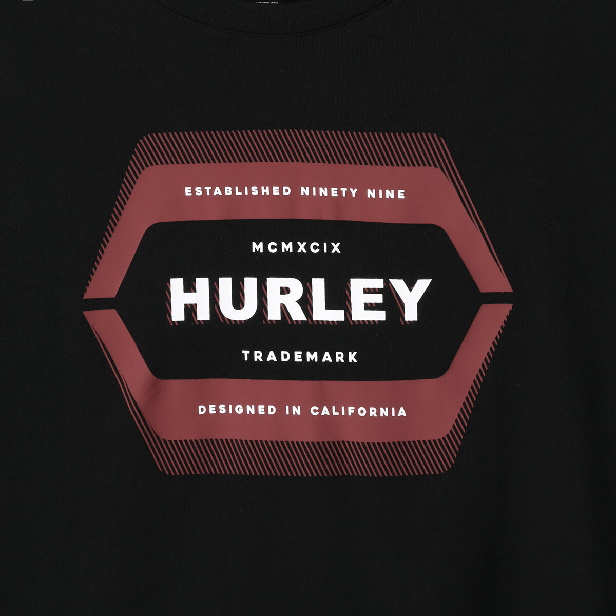 Hurley Playera para Caballero Negro Mediana