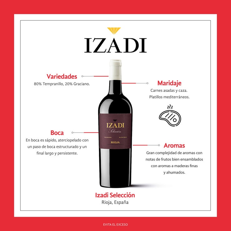 Vino Tinto Izadi Selección 750 ml