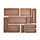Seville Classics Cajas Organizadoras de Madera de Acacia, 10 piezas