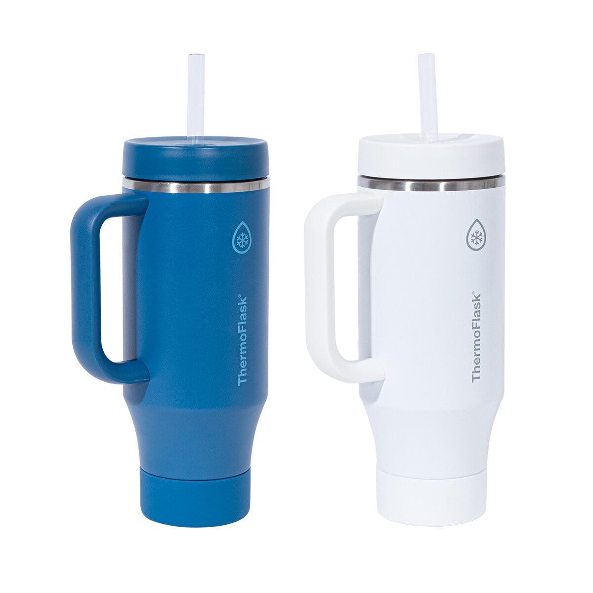 ThermoFlask ThermoTumbler con Aislamiento al Vacío de 1.2 L 2 piezas Blanco/Azul