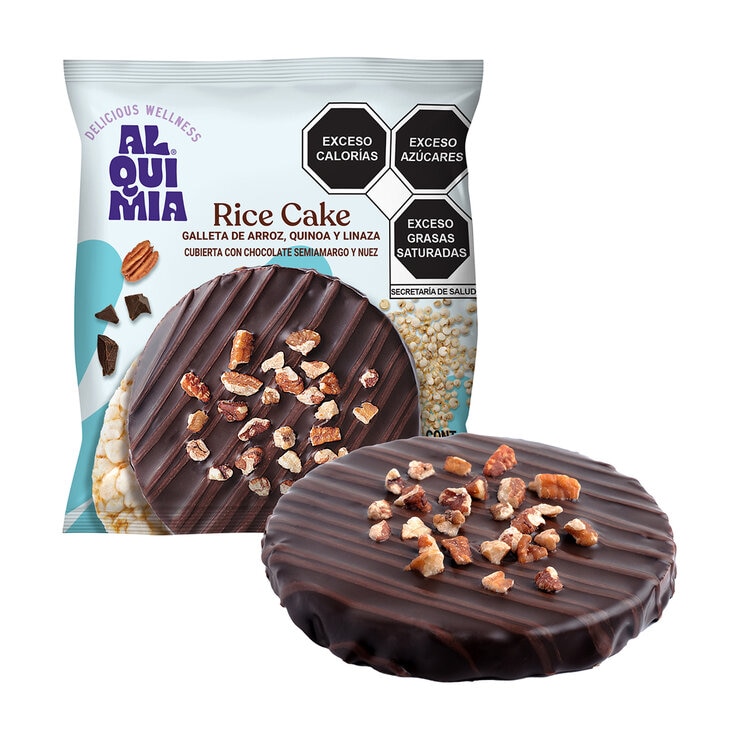 Alquimia Viva Galletas de Arroz, Quinoa y Linaza Cubiertas de Chocolate 352 g