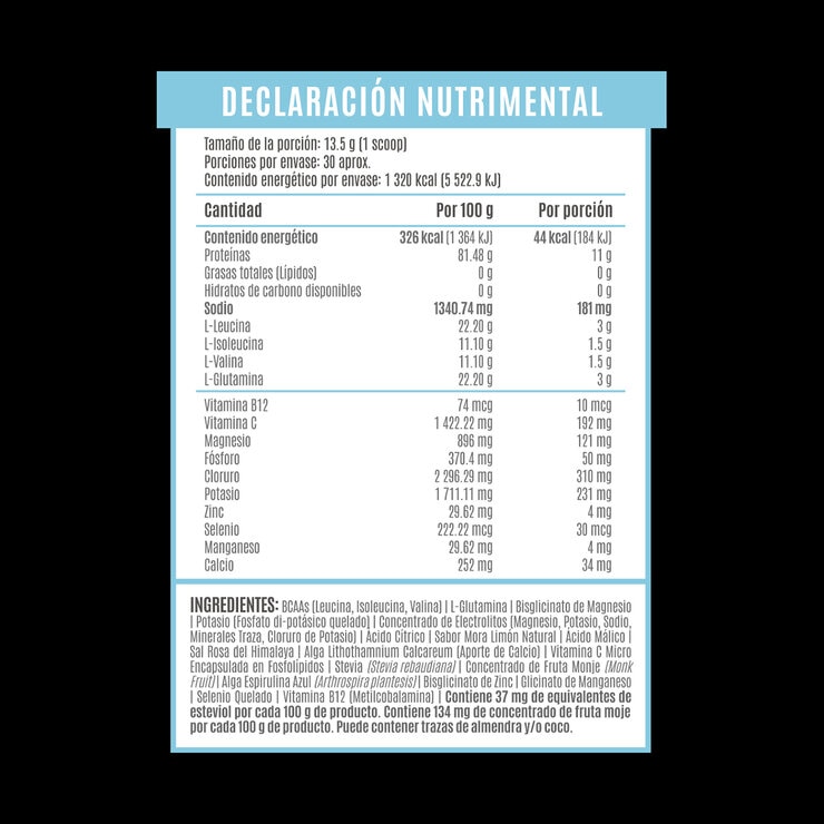 Birdman BCAAs & Glutamina Mora Limón 405 g