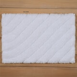 Riviera Home Tapete Para Baño con Diseño de Ondas 60 cm x 91 cm  White