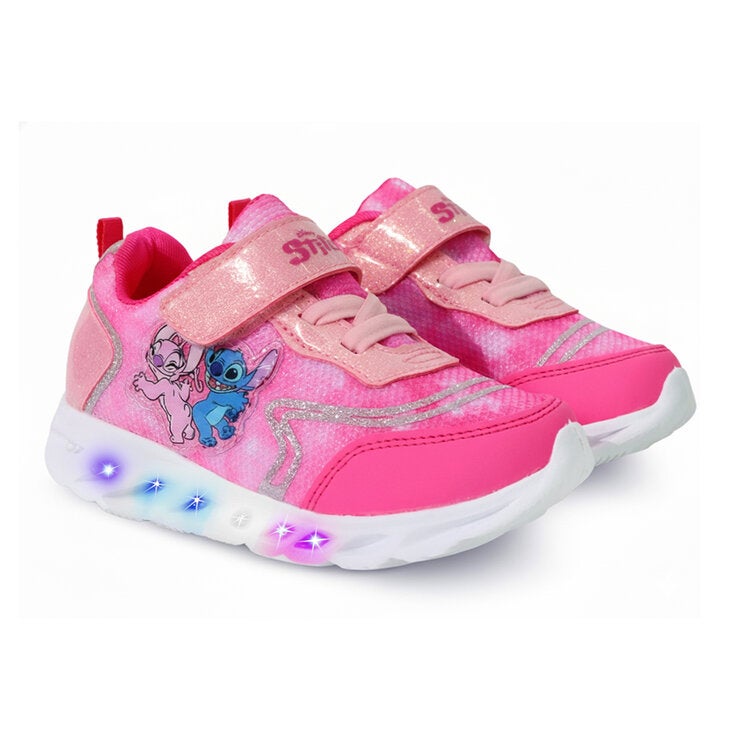 Disney Stitch, Tenis Color Rosa con Luces para Niña, Varias Tallas Disney Stitch, Tenis Color Rosa con Luces para Niña, Varias Tallas