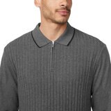 Buffalo David Bitton Suéter tipo polo para Caballero Gris Chica