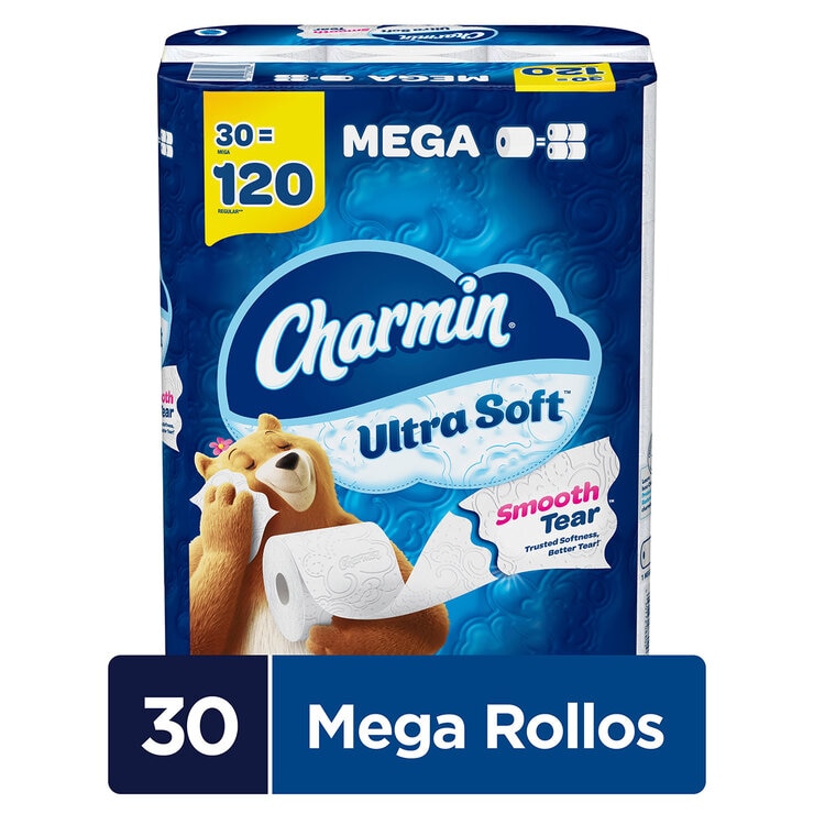 Charmin Papel Higiénico Ultra Soft 30 Mega Rollos