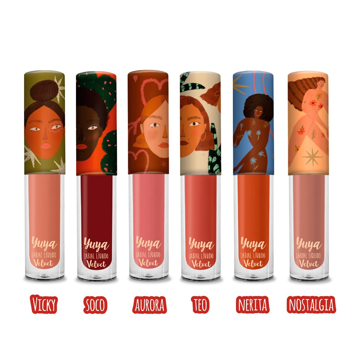 Yuya Mini Labiales Velvet 6 pzas