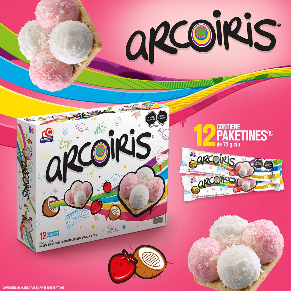 Gamesa Galletas Arcoiris 12/900 g