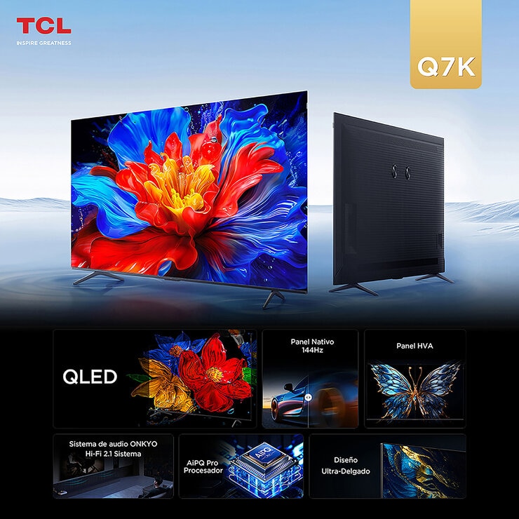 TCL Pantalla 85" QLED 4K Google TV