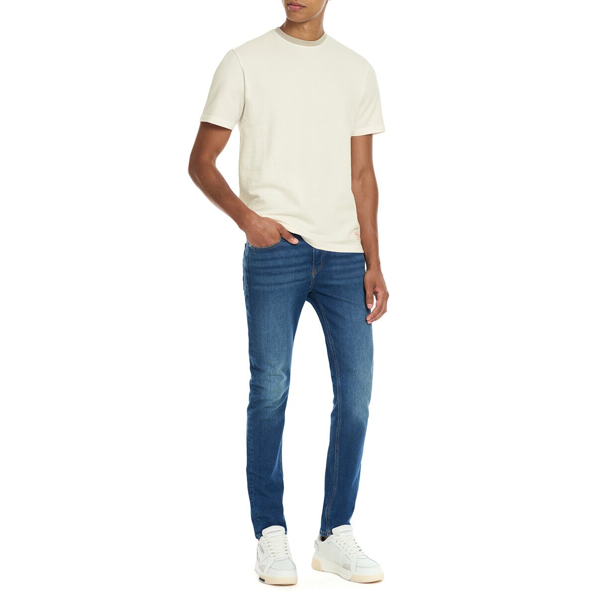 Scotch & Soda Amsterdam Playera para Caballero Blanco Extra Grande