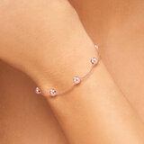 Pulsera de Perlas Cultivadas Agua Dulce, Rosas, 5.5-6.0mm, Oro Rosa de 14K