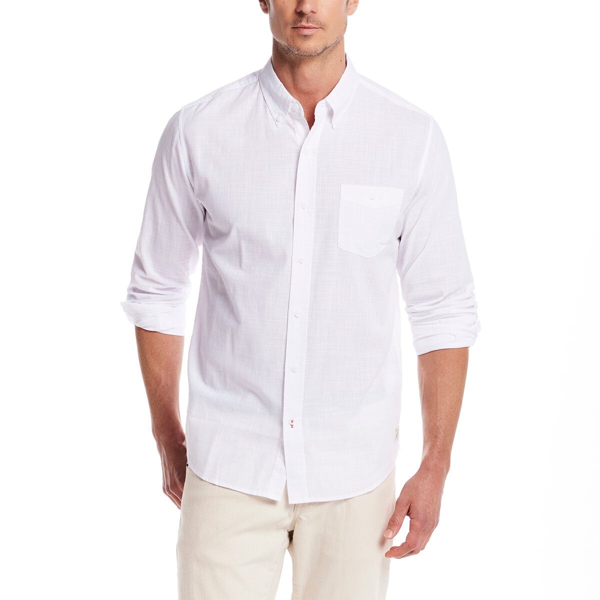 Weatherproof Vintage Camisa para Caballero Blanco Extra Grande