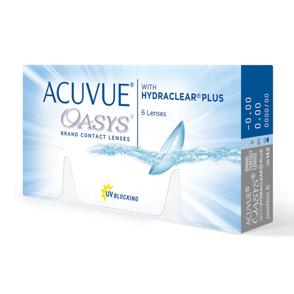 ACUVUE OASYS con HYDRACLEAR Plus para Miopía o Hipermetropía uso quincenal (D -1.25, BC 8.4)