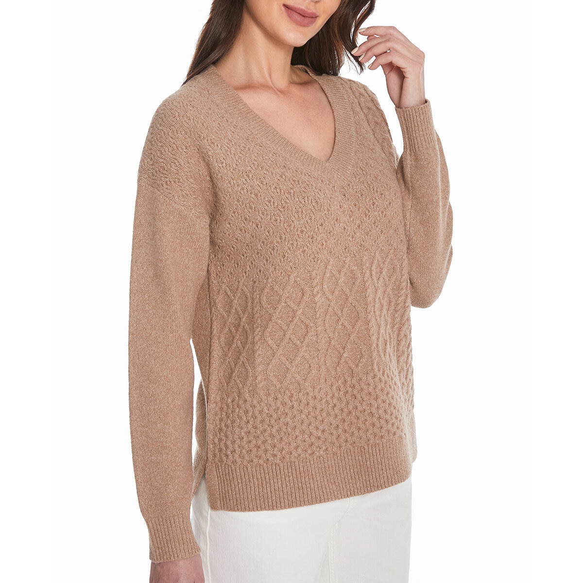 Frye Suéter para Dama Café Mediana