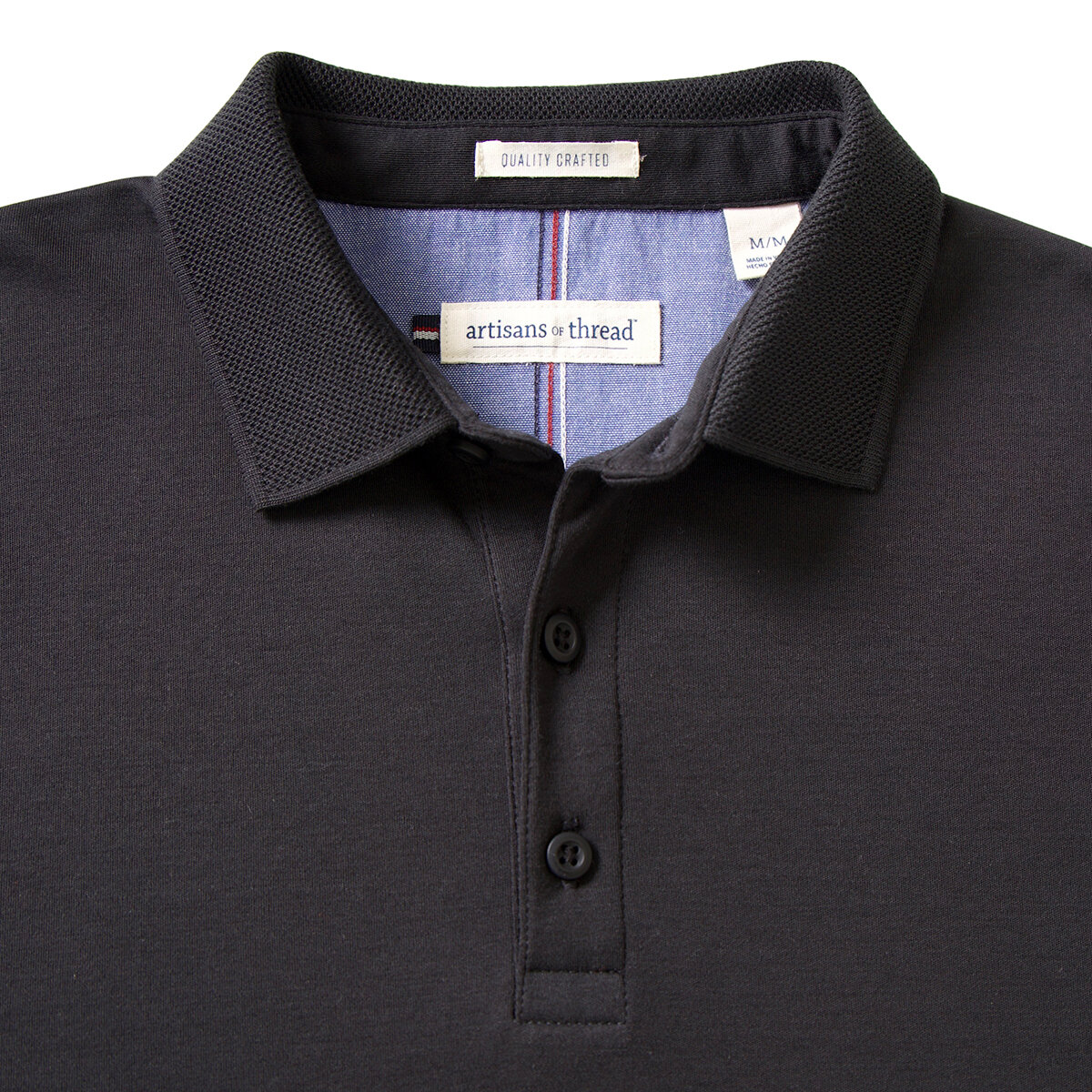 Artisans of Thread Polo para Caballero Negro Mediana